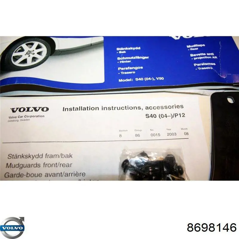 Juego de faldillas traseras Volvo 8698146 precio, desde 85,52 EUR