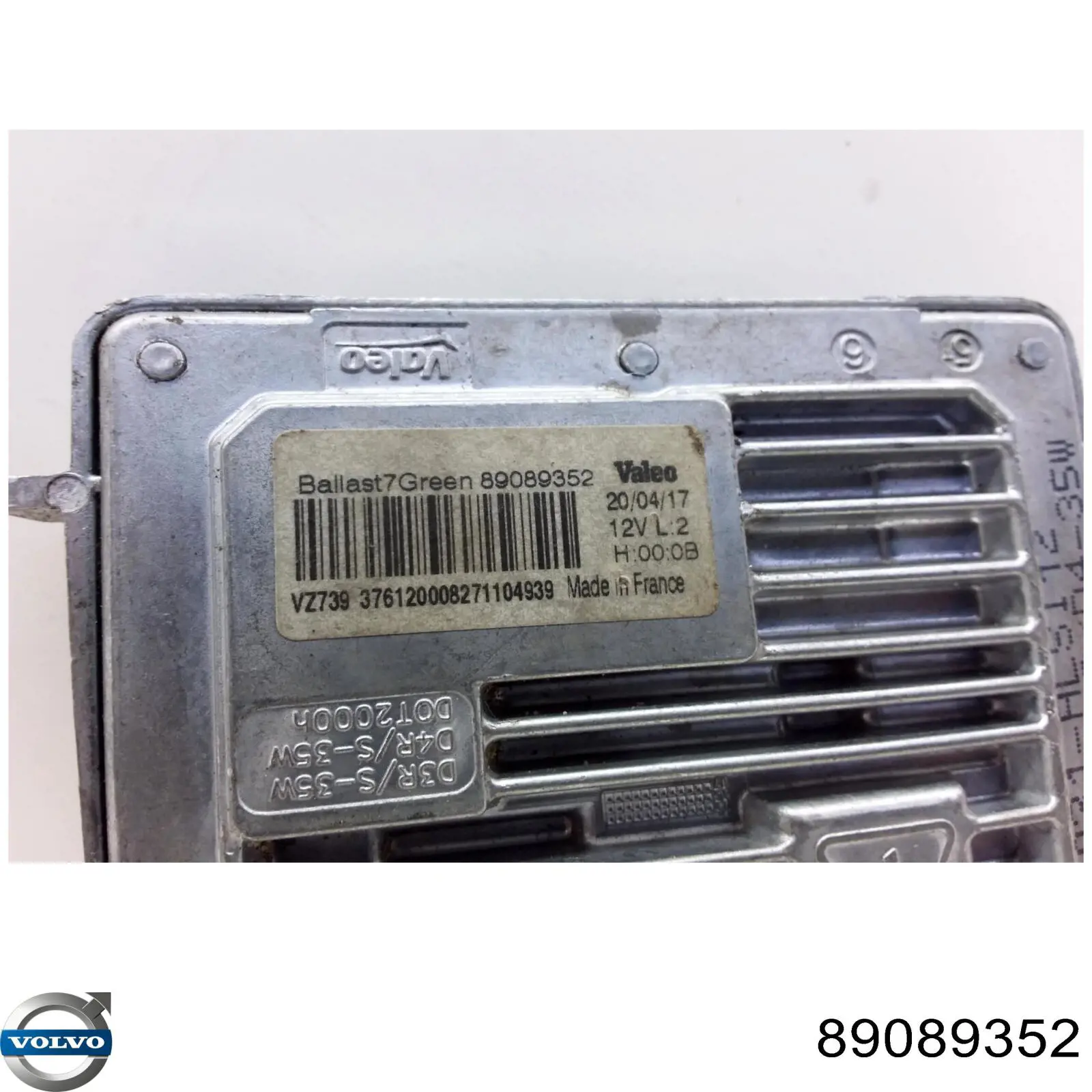 Unidad de control de xenón Volvo 89089352 precio, desde 54,00 EUR