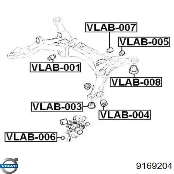 Comprar 9169204 Volvo Silentblock trasero