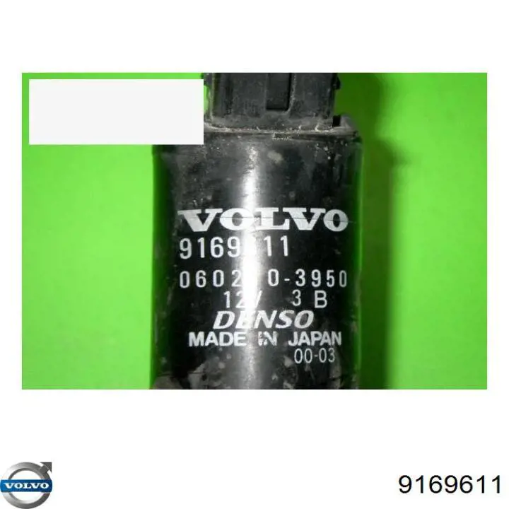 Bomba de agua limpiaparabrisas, delantera 9169611 Volvo