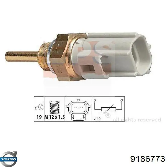 9186773 Volvo sensor de temperatura del refrigerante