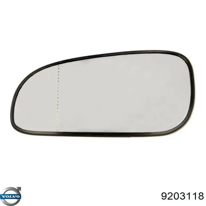 9203118 Volvo cristal de espejo retrovisor exterior izquierdo