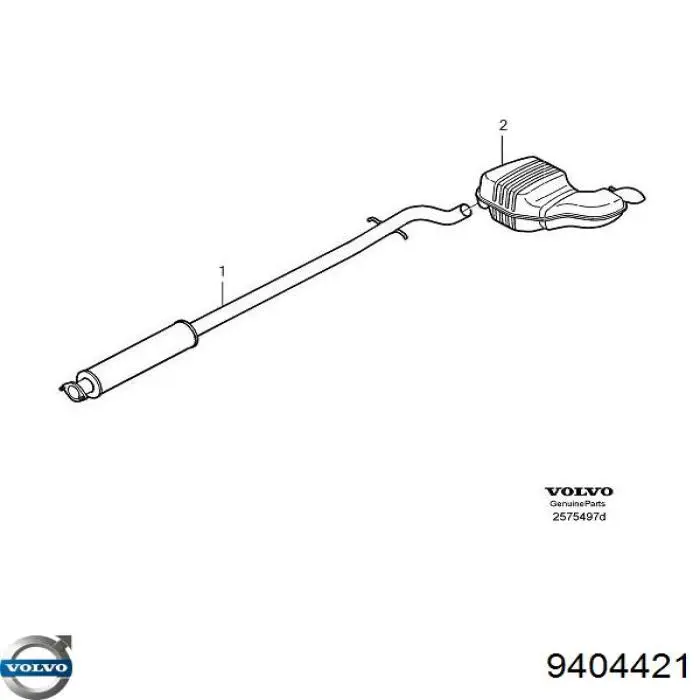 Comprar 9404421 Volvo Silenciador trasero