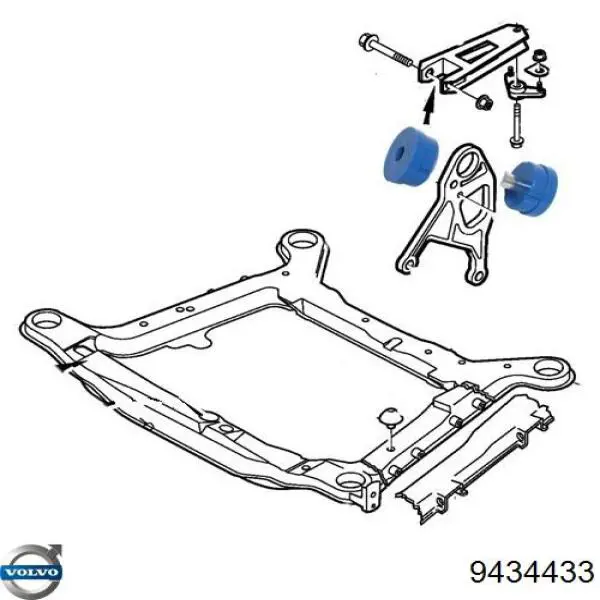 9434433 Volvo soporte, motor, superior