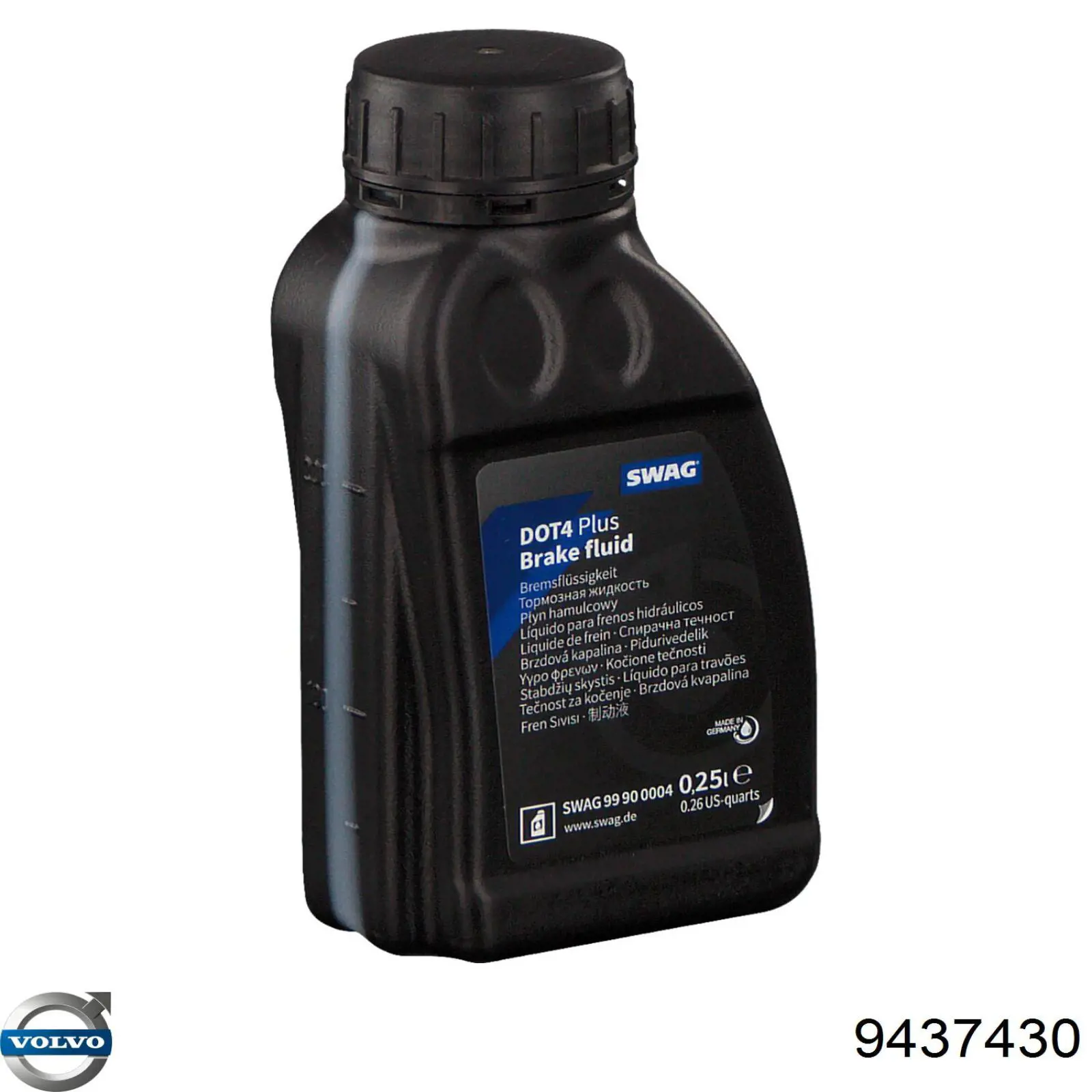 Líquido de freno Volvo Brake Fluid Plus 0.25 L DOT 4 (9437430)