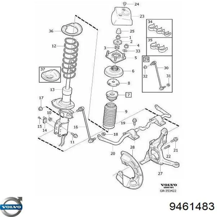 Comprar 9461483 Volvo Estabilizador delantero
