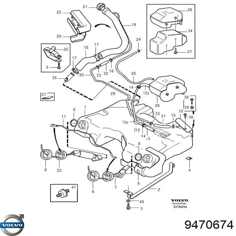 9470674 Volvo bomba de combustible