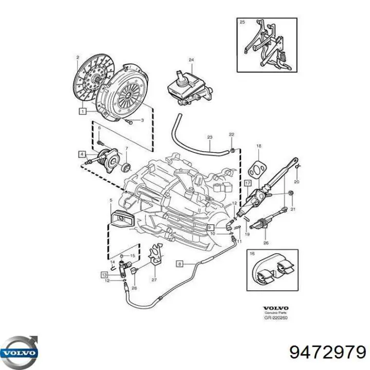 Sensor de posición del pedal de embrague 627020 Triclo