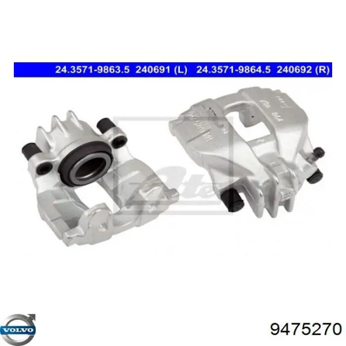 Pinza de freno, Eje delantero derecha Volvo 9475270