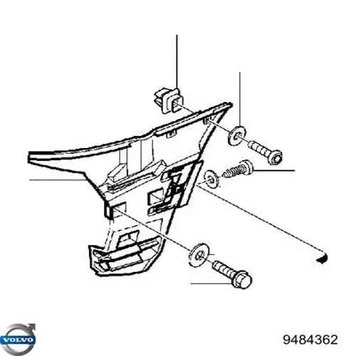 Soporte de parachoques delantero izquierdo Volvo S60 1 (RS, RH)