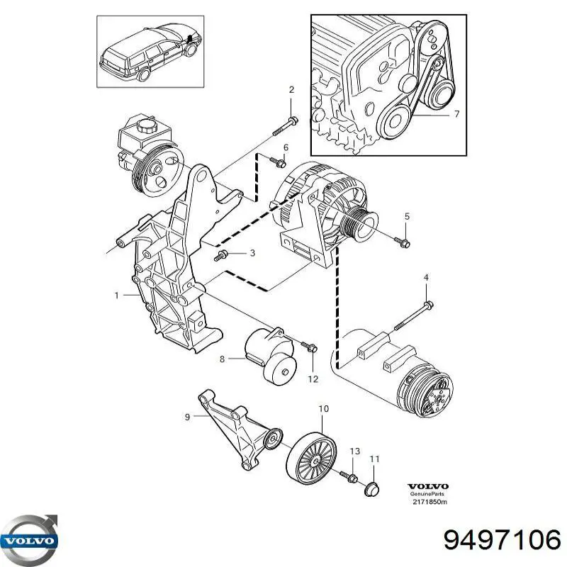 Comprar 9497106 Volvo Soporte de motor