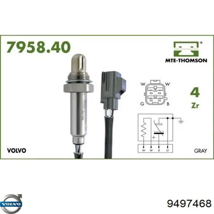 9497468 Volvo sonda lambda sensor de oxigeno post catalizador