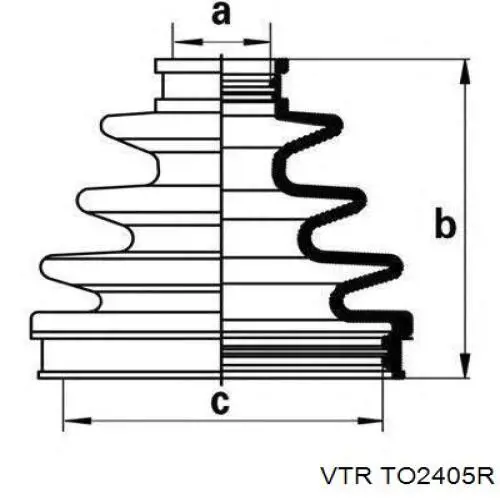 0443825010 Toyota fuelle, árbol de transmisión delantero interior