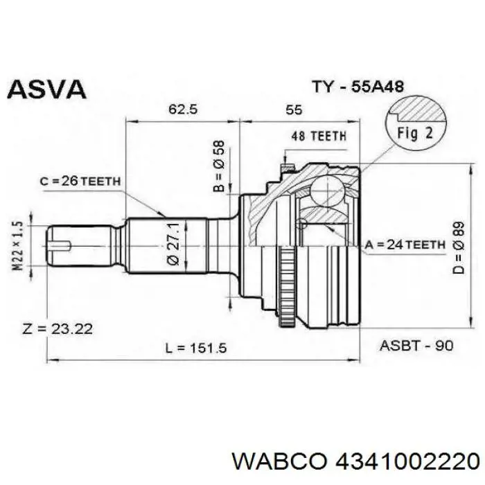4341002220 Wabco Válvula de derivación de aire de sobrealimentación