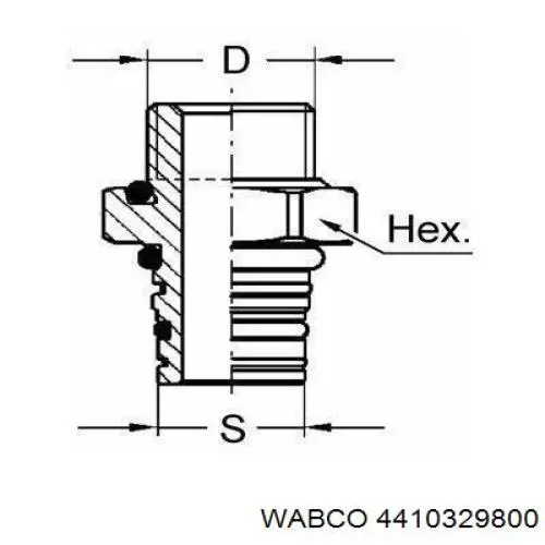 4410329800 Wabco Sensor ABS trasero