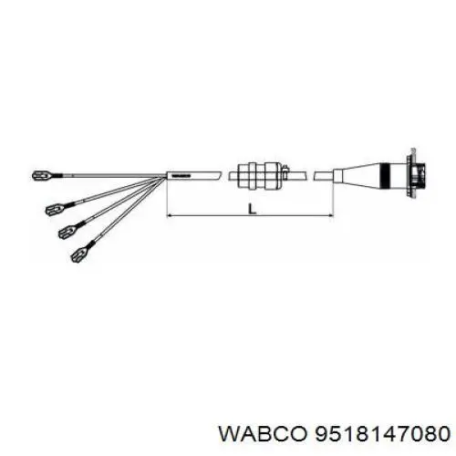 9518147080 Wabco muelle neumático, suspensión