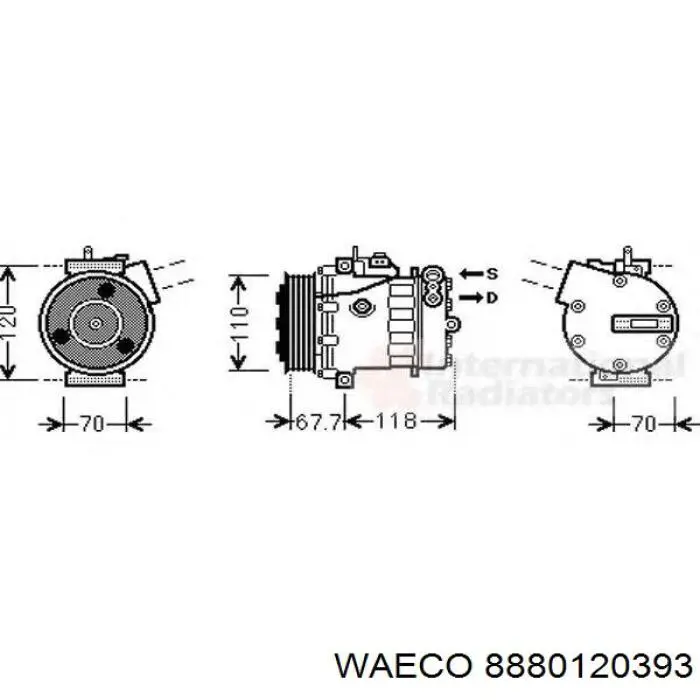 8880120393 Waeco compresor de aire acondicionado