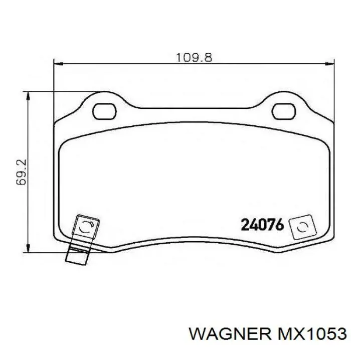 MX1053 Wagner pastillas de freno traseras