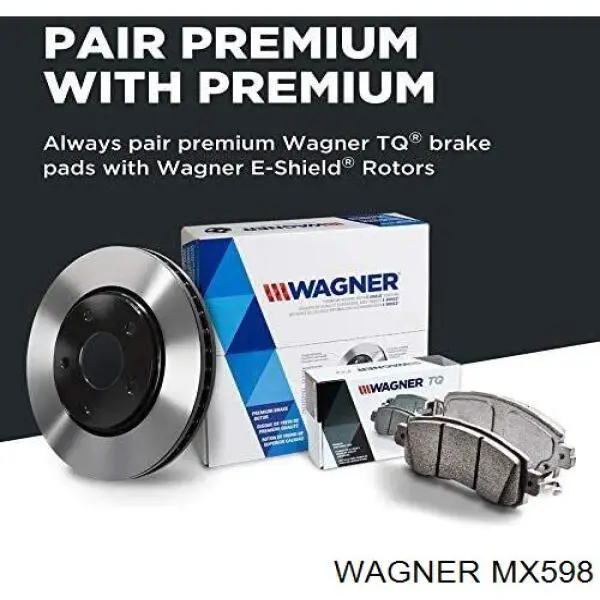 MX598 Wagner pastillas de freno delanteras