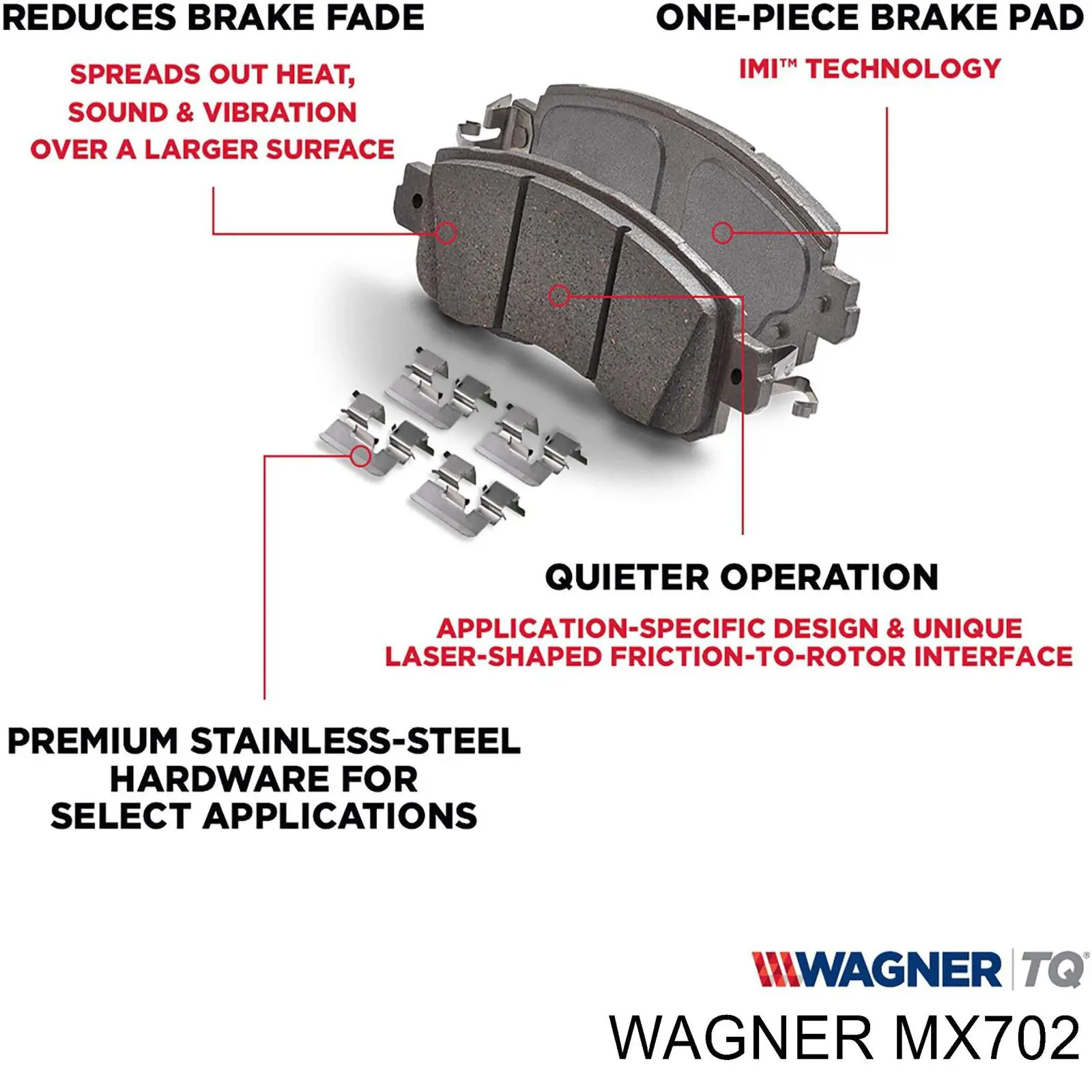 MX702 Wagner pastillas de freno delanteras