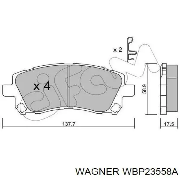 Pastillas de freno delanteras Subaru Legacy 3 BE, BH