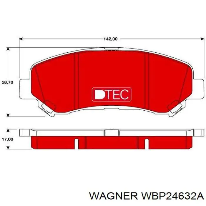 WBP24632A Wagner pastillas de freno delanteras