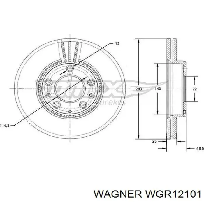 Freno de disco delantero Mazda 6 GY