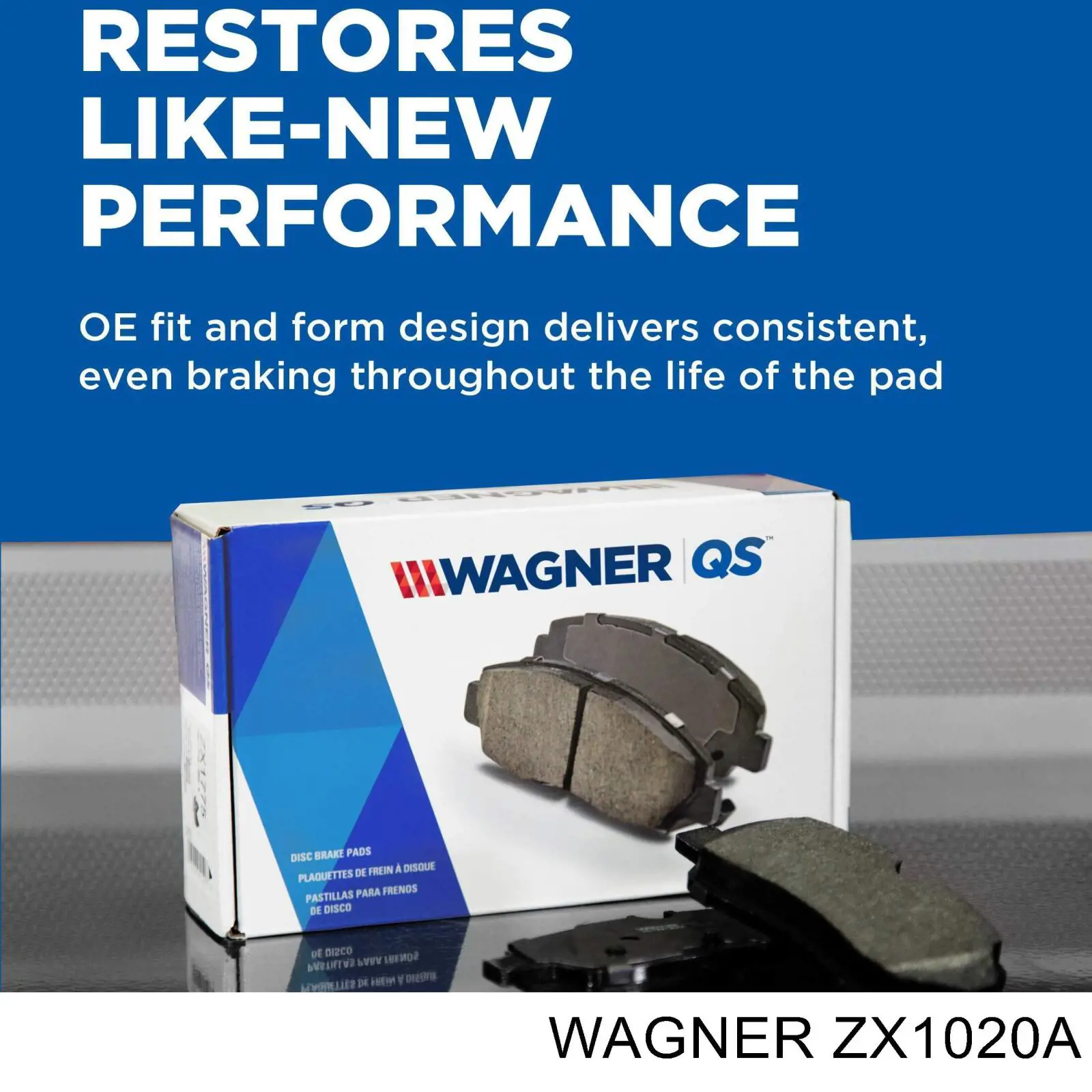 ZX1020A Wagner pastillas de freno traseras