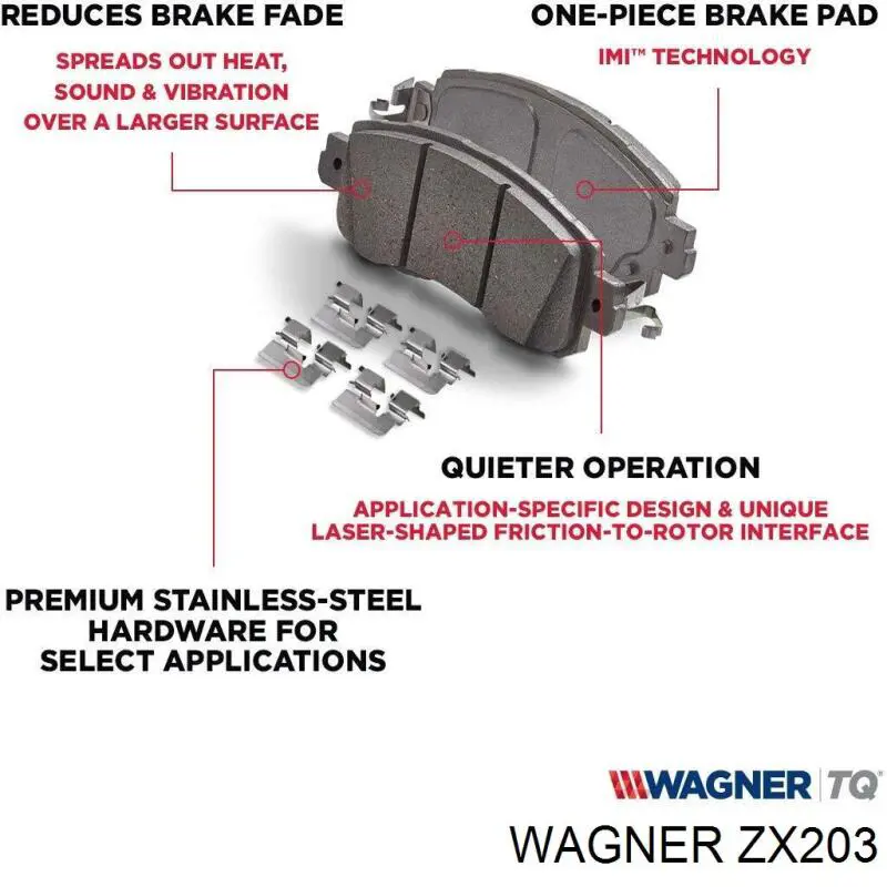 ZX203 Wagner pastillas de freno delanteras