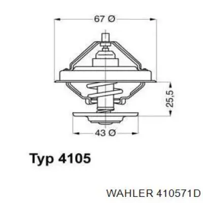 Termostato 410571D Wahler