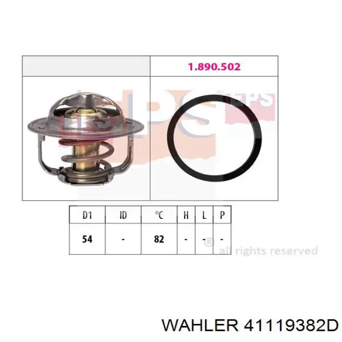 41119382D Wahler termostato, refrigerante