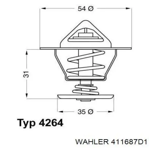 Comprar 411687D1 Wahler Termostato