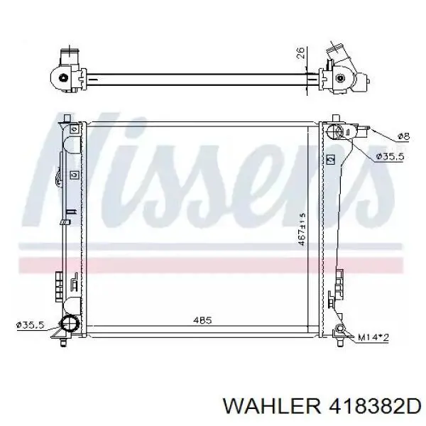 418382D Wahler Termostato de agua