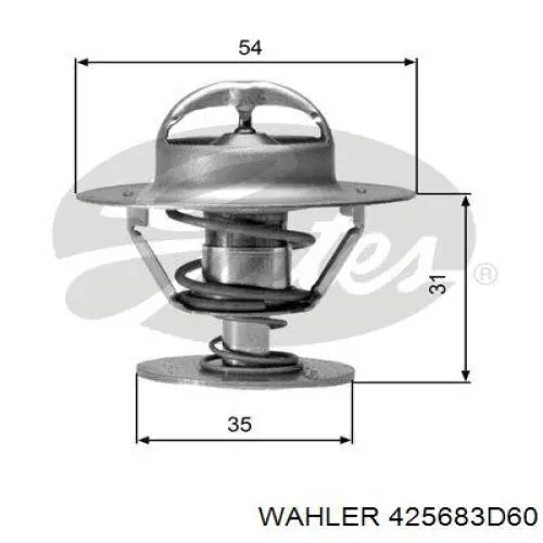 425683D60 Wahler termostato, refrigerante