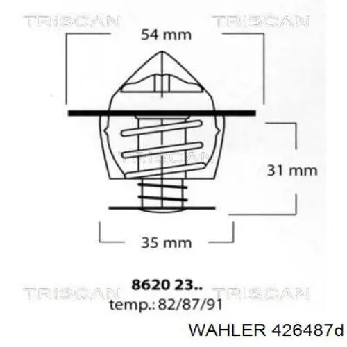 Termostato WAHLER 426487D