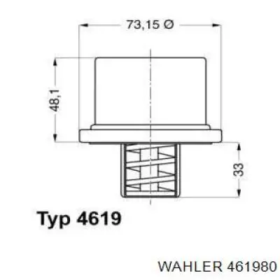 461980 Wahler Termostato de agua
