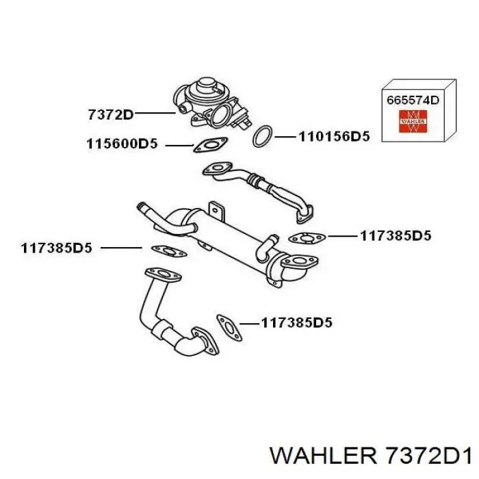 7372D Borg-Warner Válvula EGR