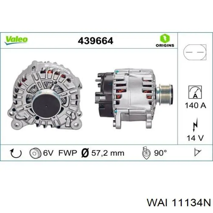 Alternador Volkswagen Caddy 4 SAB, SAJ