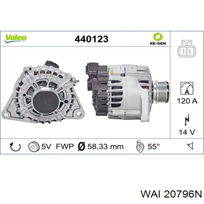 5515237 Meat&Doria Alternador de coche