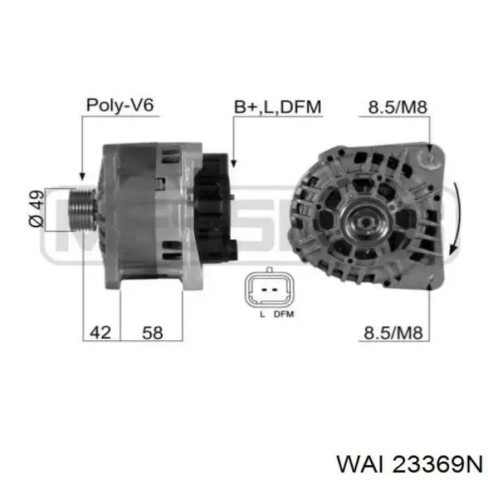Alternador 8200660020 Renault (RVI)