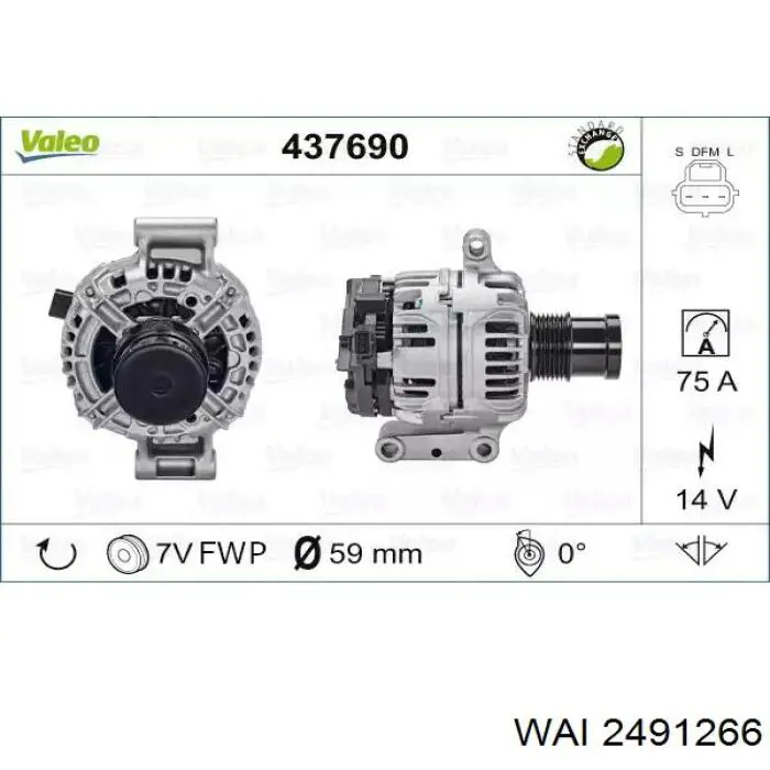 Polea alternador YSAP040 YS