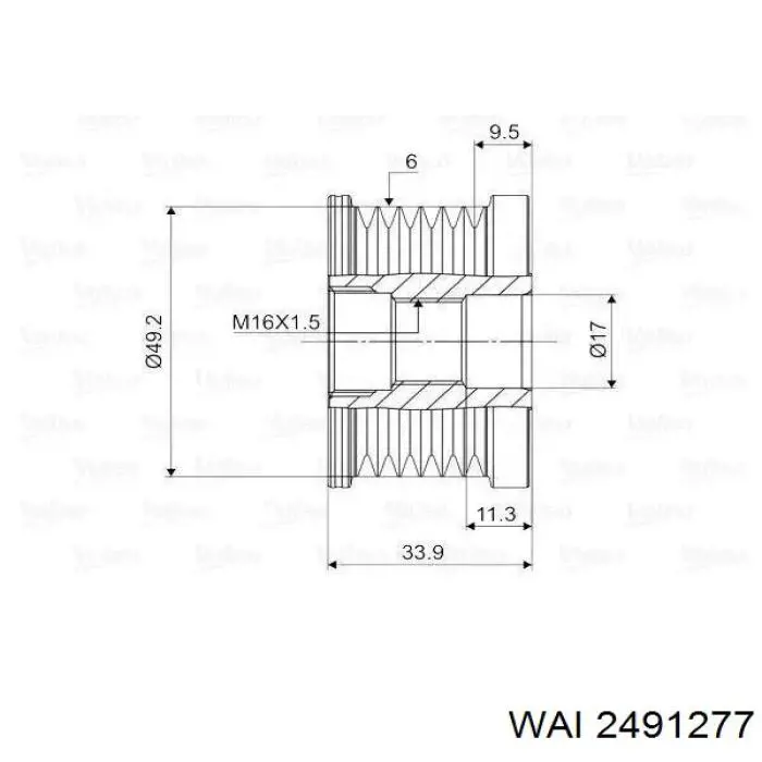 Polea de alternador Bosch F00M147913