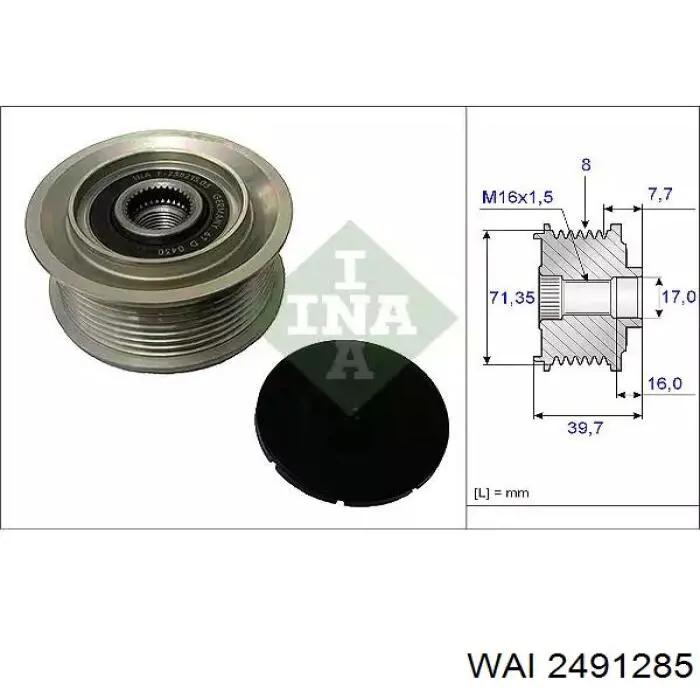 4410018 WST Rueda libre alternador 