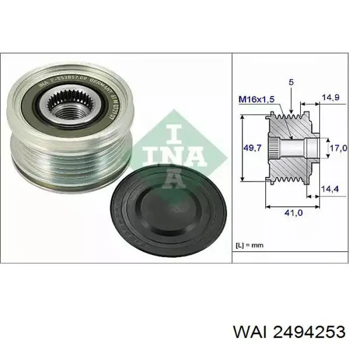 Polea de alternador LUK 535004810