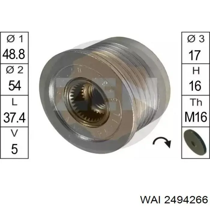 10839 Fare Rueda libre alternador 