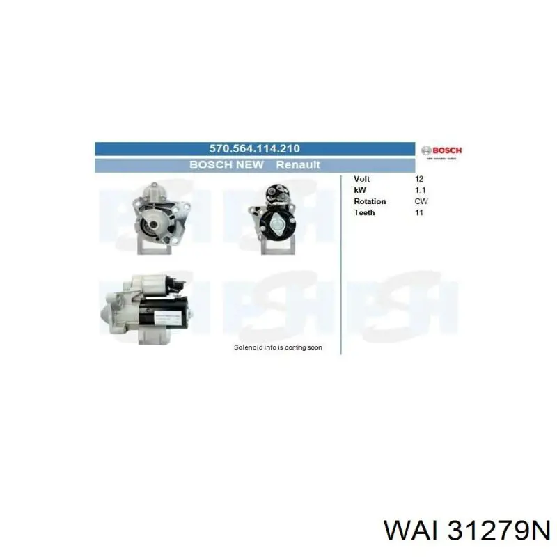 Motor de arranque 8200792969 Renault (RVI)