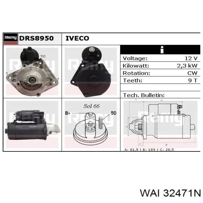 Burro de arranque  REMA-PARTS CS1203 precio, desde 68,24 EUR