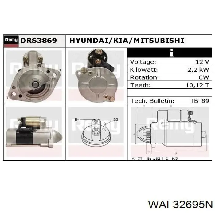Comprar M2T87371 Mitsubishi Motores de arranque