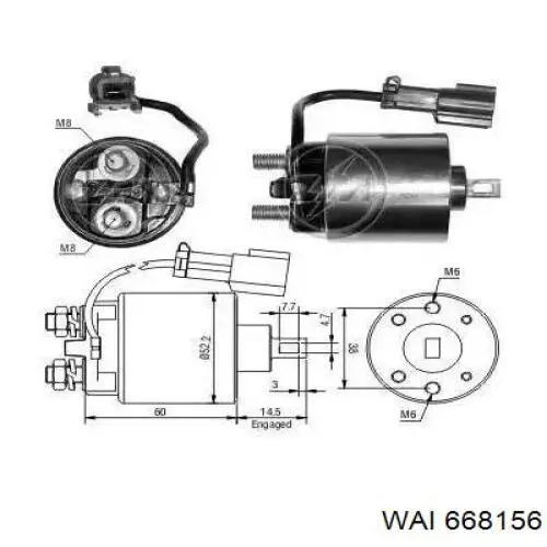 Interruptor solenoide WAI 668156