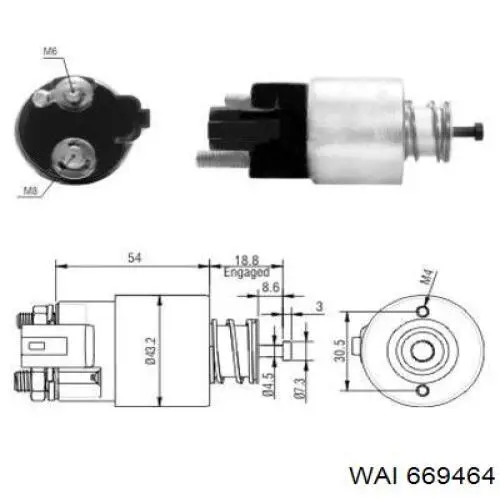 Solenoide de arranque F032334128 Cargo